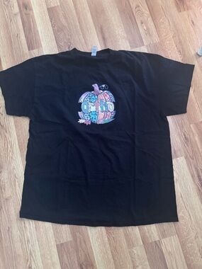 Black Graphic Pumpkin T-Shirt